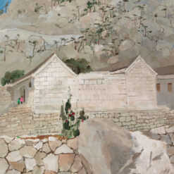 New House in Laoshan by Wu Guanzhong – Hand-Painted Oil Painting on Canvas, DaFen Village Studio Custom Art