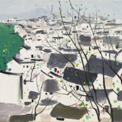 Binhjiang City, Fuyang by Wu Guanzhong – Hand-Painted Oil Painting on Canvas, DaFen Village Custom Art