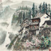 Wu Guanzhong Inspired Spring in Dong Village – Custom Oil Painting for Living Room or Hotel Decor