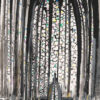 Wu Guanzhong Inspired Oil Painting – Paris Church Scene in Chinese Abstract Style by DaFen Studio