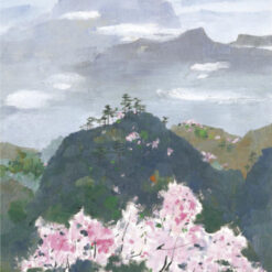Wu Guanzhong Style Landscape Oil Painting – Custom Chinese Abstract Art on Canvas by DaFen Village Studio