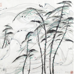 Pine Melody by Wu Guanzhong – Unique Chinese Oil Painting for Home and Hotel Decor