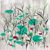Wu Guanzhong 'Weeds in a Pond' – Elegant Oil Painting for Modern Home & Hotel Interiors