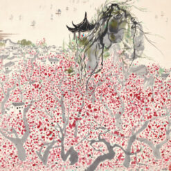 Wu Guanzhong 'Wuxi Plum Garden' – Custom Chinese Oil Painting of Plum Blossoms for Home & Hotel Décor
