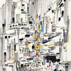 Wu Guanzhong 'Tsim Sha Tsui' – Custom Chinese Oil Painting of Hong Kong's Vibrant Cityscape
