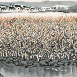 Wu Guanzhong ‘Landscapes of the Wetland’ – Custom Chinese Wetland Landscape Oil Painting for Modern Interiors