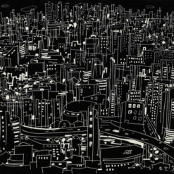 Contemporary Chinese City Painting – Wu Guanzhong Tokyo Series Reproduction from DaFen Oil Painting Studio
