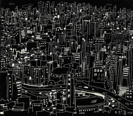 Contemporary Chinese City Painting – Wu Guanzhong Tokyo Series Reproduction from DaFen Oil Painting Studio