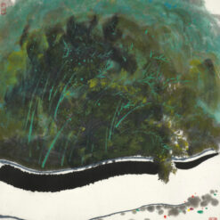 Wu Guanzhong-Inspired Bamboo Forest Oil Painting – Large-Scale Art for Modern Living & Hotel Décor
