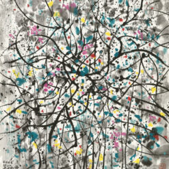 Wu Guanzhong Inspired Custom Oil Painting – Chinese Contemporary Art for Hotel Lobby or Gallery Wall