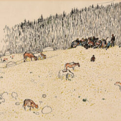 Pastoral Song by Wu Guanzhong: Elegant Watercolor Artwork for Home & Hotel Décor
