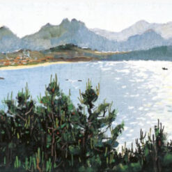 Wu Guanzhong’s River Village - Custom Oil Painting | Perfect Artwork for Modern Interiors and Hotels