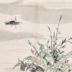 Wu Guanzhong Spring River Journey Oil Painting | Custom Framed Art for Home and Hotel Décor