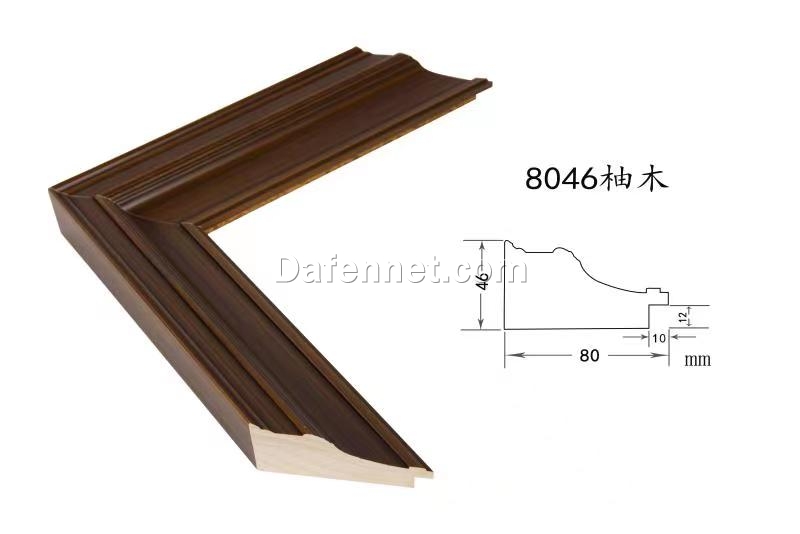 Custom Teak Wood Frame – 8cm Wide Solid Wood Picture Frame for Oil Paintings