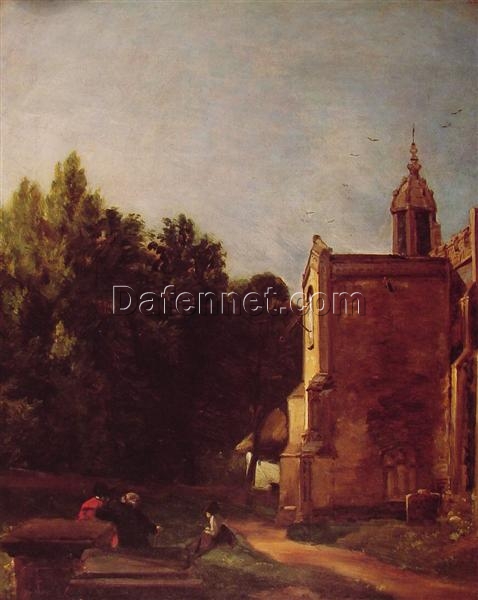 Custom Oil Painting: A Church Porch (1810) by John Constable
