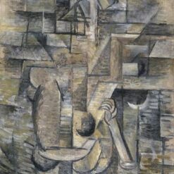 Custom Georges Braque Oil Painting – "Woman with a Mandolin" Cubist Art for Home & Office