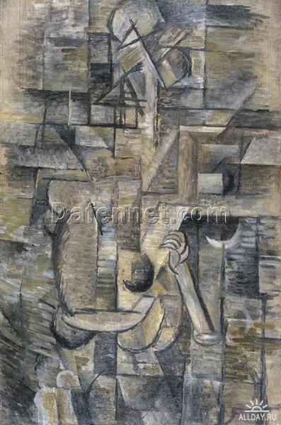 Custom Georges Braque Oil Painting – “Woman with a Mandolin” Cubist Art for Home & Office