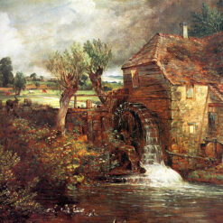 A Mill at Gillingham in Dorset: Romantic Landscape Oil Painting by John Constable (c.1826)