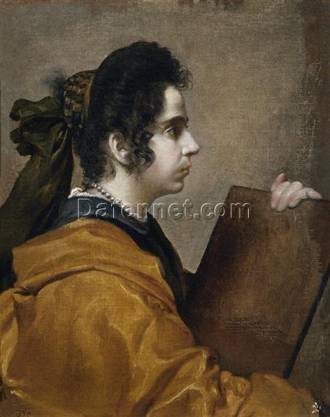 A Sibyl by Diego Velázquez – 1630 Baroque Mythological Oil Painting Replica on Canvas