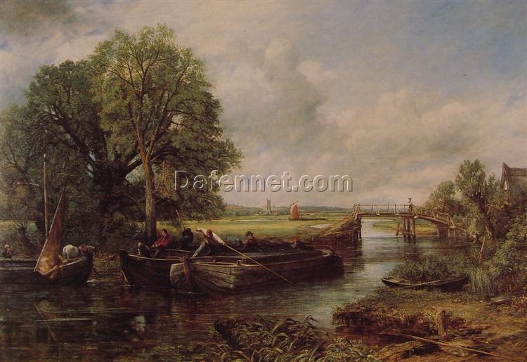 Buy John Constable’s A View on the Stour Near Dedham – 1822 Oil Painting on Canvas for Classic Décor
