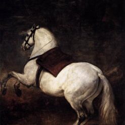 A White Horse by Velázquez – Baroque Animal Painting Oil Reproduction for Art Collectors