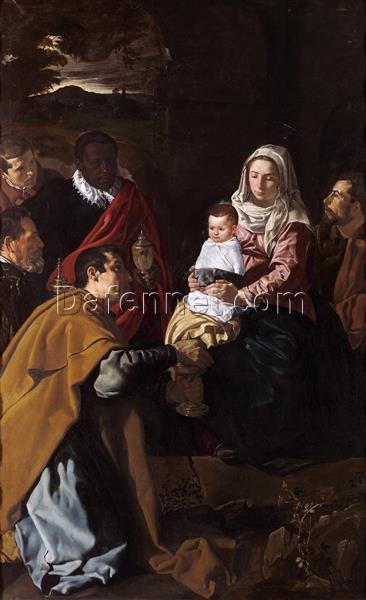 Velázquez’s Adoration of the Kings – 1619 Baroque Oil Painting Reproduction for Sacred Interiors