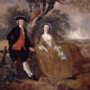 an unknown couple in a landscape
