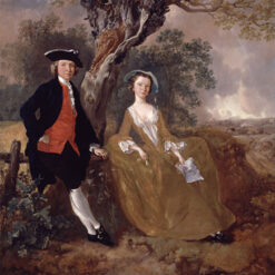 INSPIRED BY Rococo Elegance – Custom Oil Painting of an Unknown Couple in a Serene Landscape | DaFen Village Studio