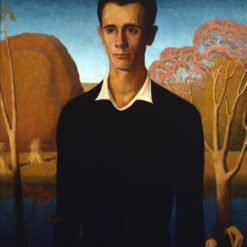 Grant Wood 'Arnold Comes of Age' 1930 – Iconic Regionalist Portrait Oil on Wood Reproduction