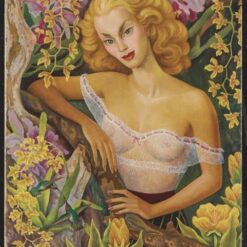 Diego Rivera 'Portrait of Linda Christian' Oil Painting Reproduction – Art Deco Portrait