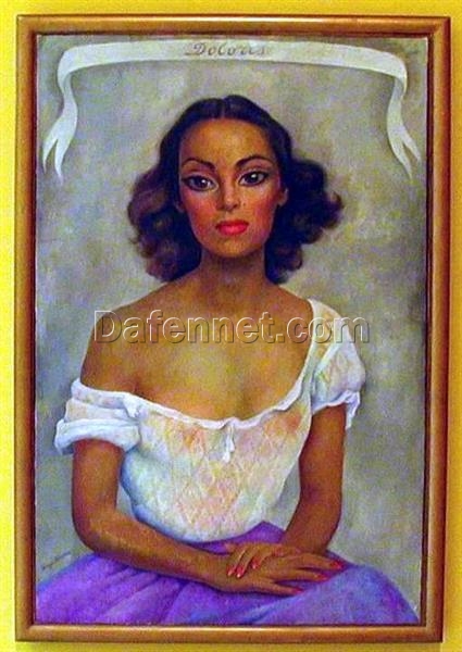Mexican Icon Art – Rivera’s 1938 ‘Dolores Del Río’ Portrait Reproduction for Glamorous Interiors