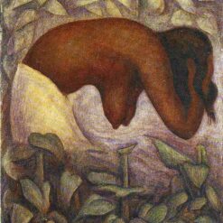 Diego Rivera 'Bather of Tehuantepec' Art Deco Oil Painting – Iconic 1923 Nude Painting