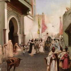 Benjamin Constant's Le Pacha De Tanger – Hand-Painted 1880 Orientalist Oil Painting