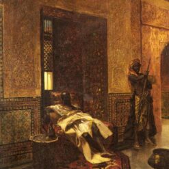 Guarding the Chieftain – Orientalist Oil Painting by Benjamin Constant, Hand-Painted Reproduction