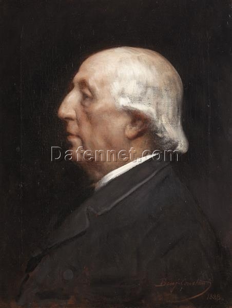 Portrait of Emmanuel Arago: Romanticism Oil Painting by Benjamin Constant