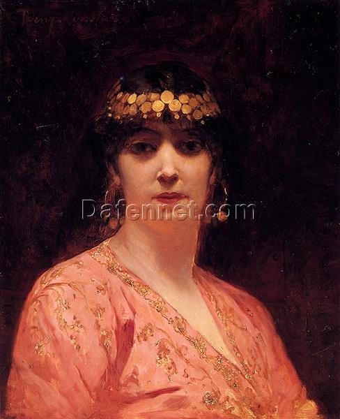 Portrait of an Arab Woman – Benjamin Constant Orientalist Oil Painting Reproduction