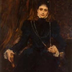 Buy Portrait of Mme M. S. Derviz: Romanticism Oil Painting by Benjamin Constant