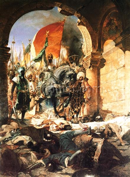 L’entrée Du Sultan Mehmet II À Constantinople – 1887 History Painting by Benjamin Constant