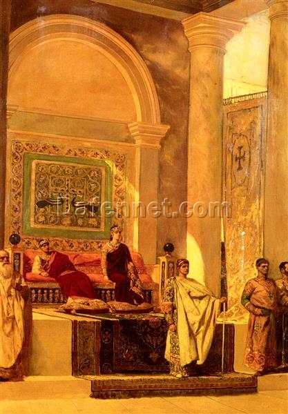 The Throne Room in Byzantium – Romantic Orientalist Oil Painting by Benjamin Constant