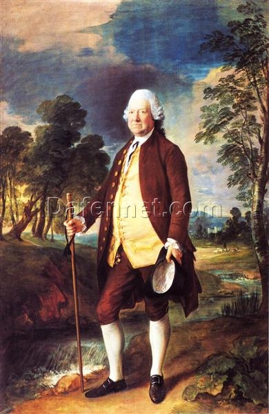 INSPIRED BY Thomas Gainsborough’s “Benjamin Truman” – Custom Rococo Oil Portrait | DaFen Village Studio