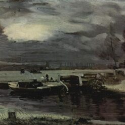 Custom Oil Painting: Boats on the Stour by John Constable (1811) – Classic Landscape Art