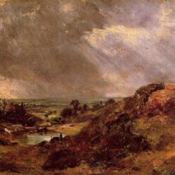 John Constable Branch Hill Pond Hampstead – 1819 Romantic Oil on Canvas Landscape