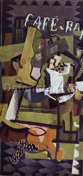 Custom Oil Painting – “Café Bar” by Georges Braque – Cubist Still Life Wall Art