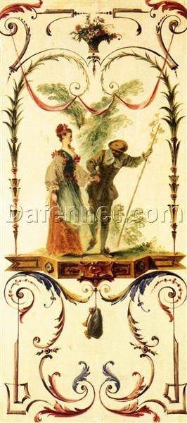 Buy Cajoler by Antoine Watteau – 1707-1708 Rococo Oil Painting Reproduction | DaFen Village Studio