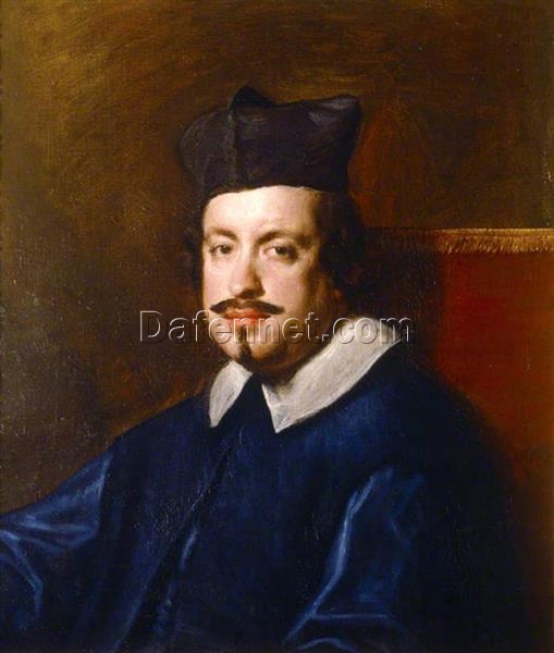 Velazquez Cardinal Camillo Massimi Portrait – Baroque Oil Painting Reproduction from DaFenVillage Studio