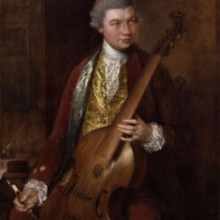 INSPIRED BY Thomas Gainsborough’s "Carl Friedrich Abel" – Custom Rococo Oil Portrait | DaFen Village Studio