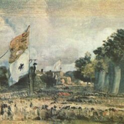 John Constable Celebration of the General Peace of 1814 in East Bergholt – Romantic History Painting on Canvas
