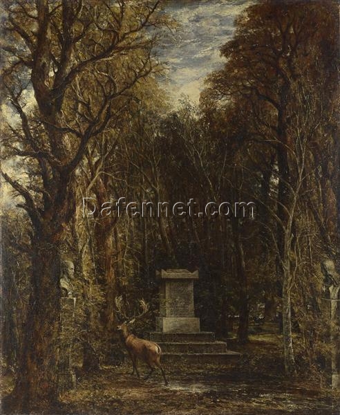 Romantic Landscape Wall Art – John Constable’s Cenotaph Painting, Custom Oil Reproduction on Canvas