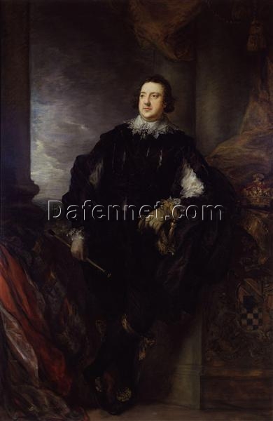 INSPIRED BY Thomas Gainsborough’s “Charles Howard, 11th Duke of Norfolk” – Custom Rococo Portrait Oil Painting | DaFen Village Studio