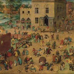 Children’s Games by Pieter Bruegel the Elder – Hand-Painted Reproduction of a Northern Renaissance Masterpiece